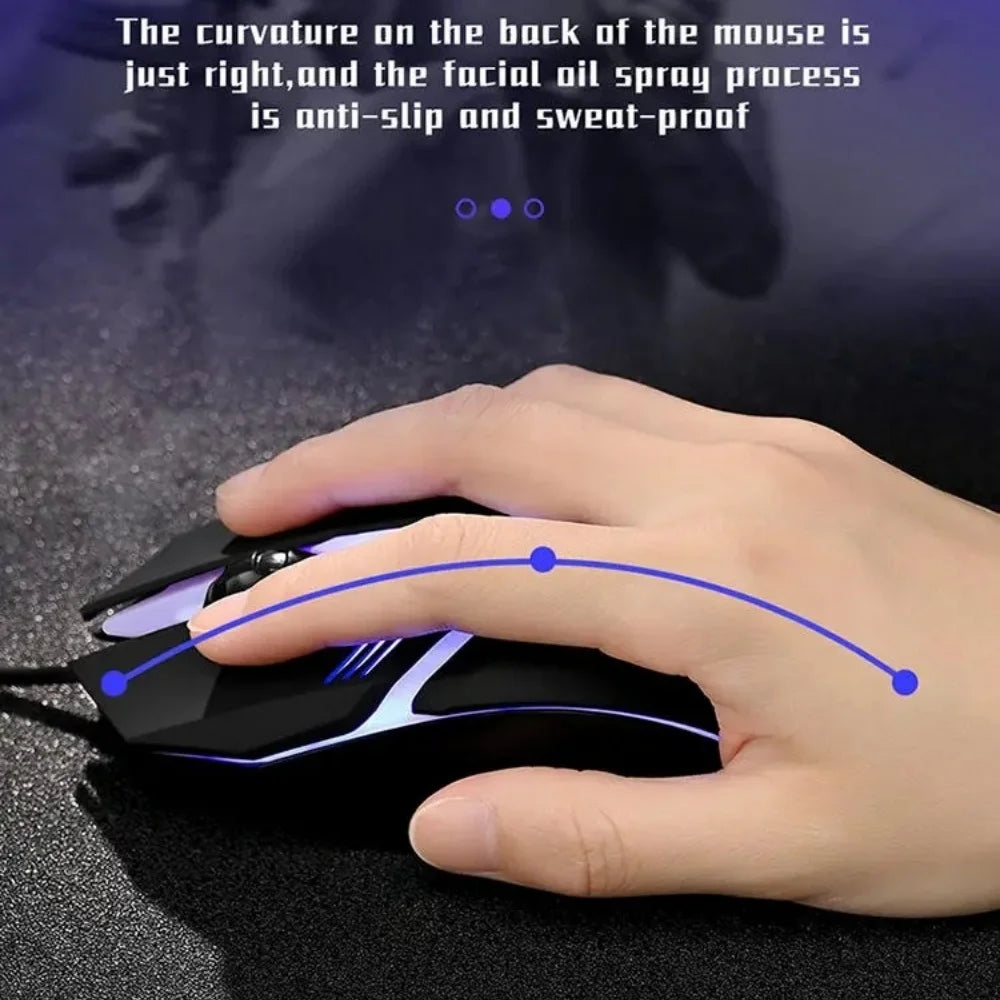 USB Wired Mouse Professional Optical Wired Mouse RGB Breathing Light Effect Gaming Mouse Mice For Computer Laptop PC Home Office