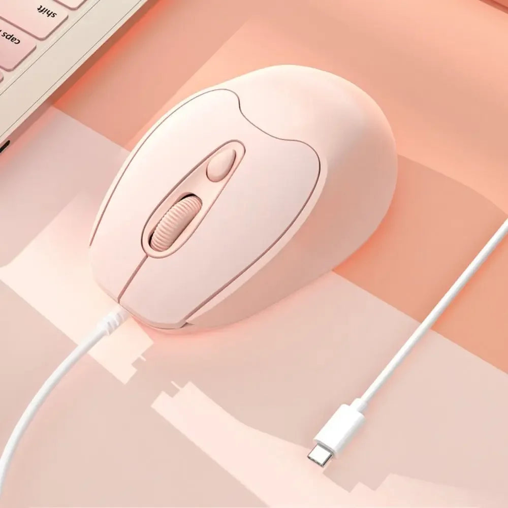 Creative ABS Wired Mute Mouse Type C Wired Type C Wired Mouse Ergonomic 1.2m USB Cable Ergonomic Mice Business Computer Office