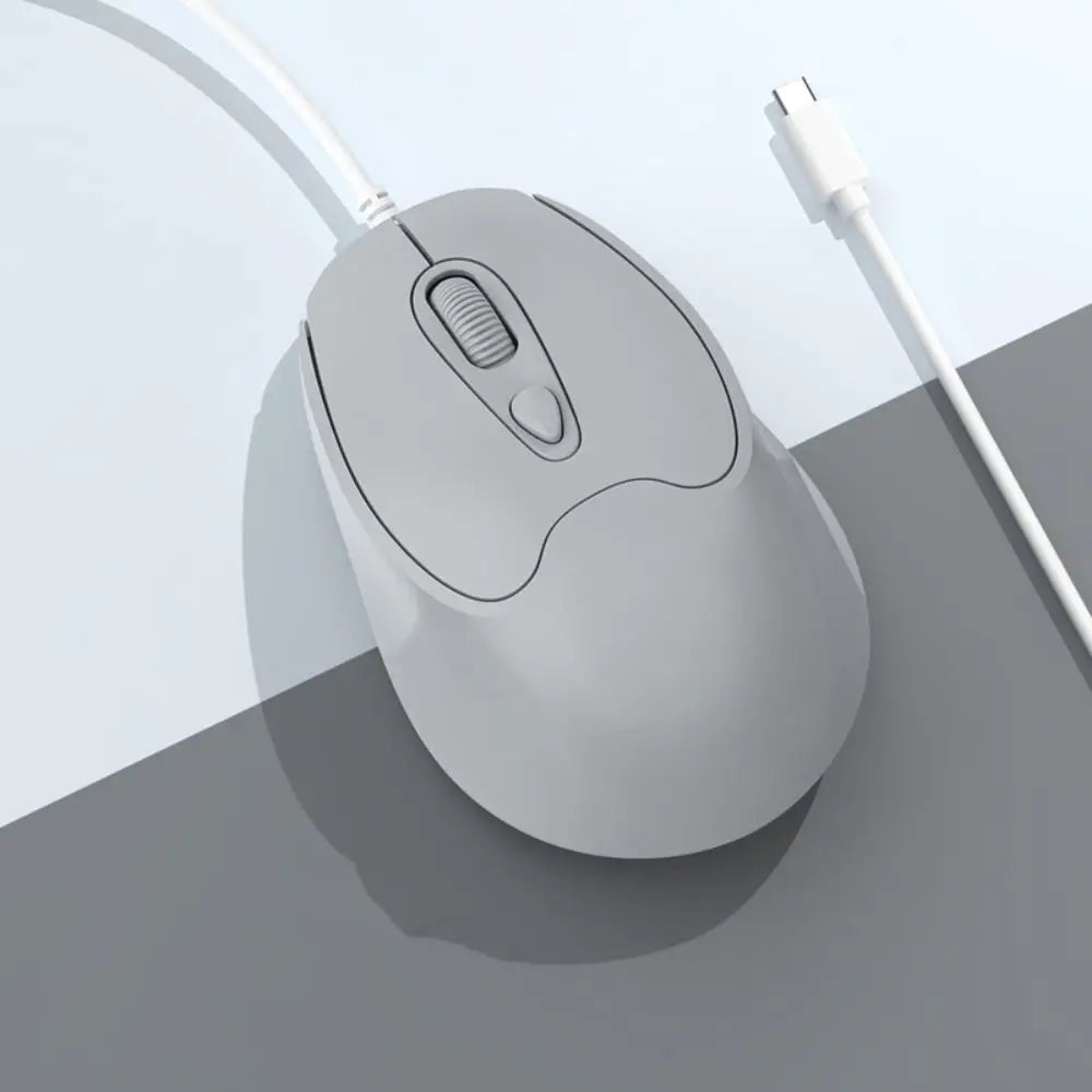 Creative ABS Wired Mute Mouse Type C Wired Type C Wired Mouse Ergonomic 1.2m USB Cable Ergonomic Mice Business Computer Office