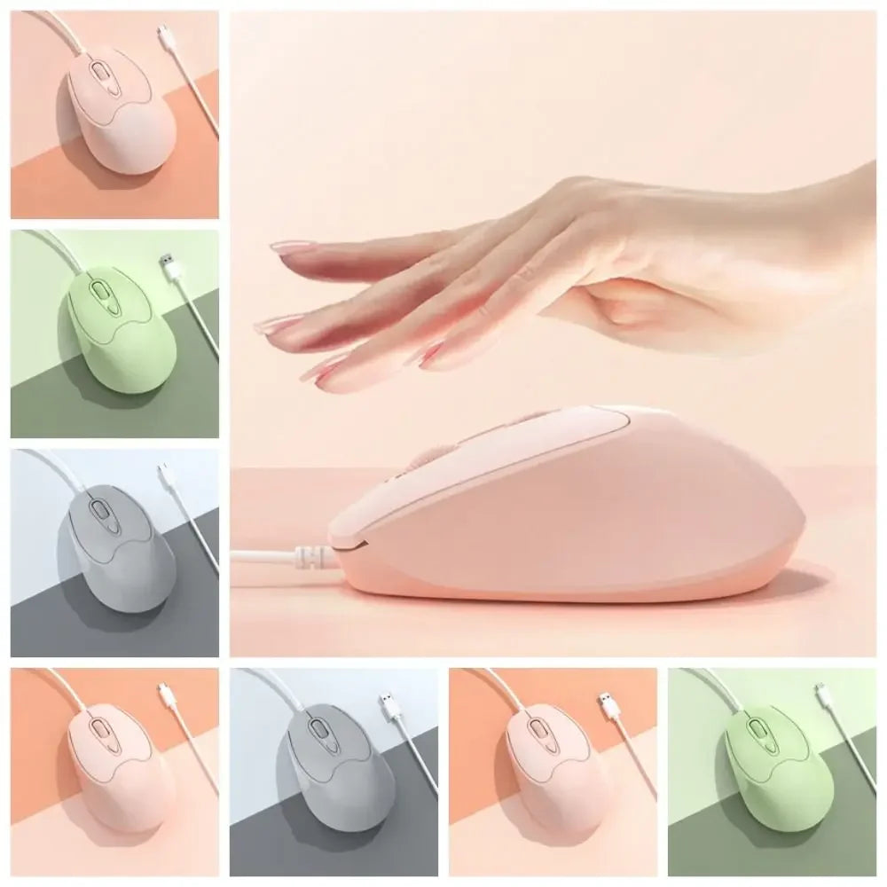 Creative ABS Wired Mute Mouse Type C Wired Type C Wired Mouse Ergonomic 1.2m USB Cable Ergonomic Mice Business Computer Office